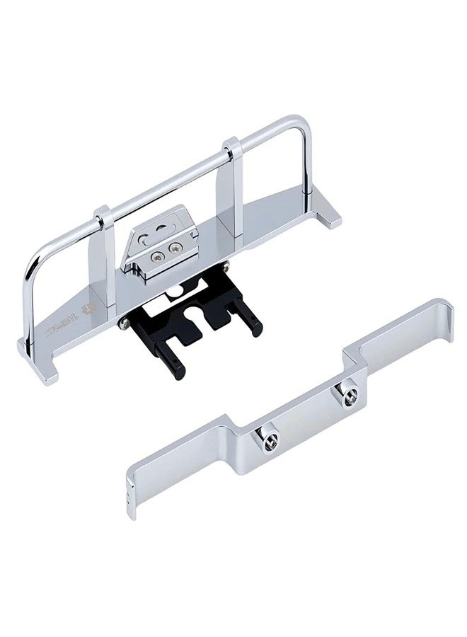 TCRC Aluminum Front and Rear Bumpers Set for 1/18 HPI Venture18 Upgrade Parts,Chrome - Image 2